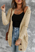 Front Pocket And Buttons Closure Cardigan